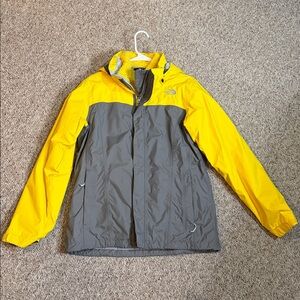 The North Face, Women’s Yellow & Gray 3-in-1 jacket with fleece liner, M